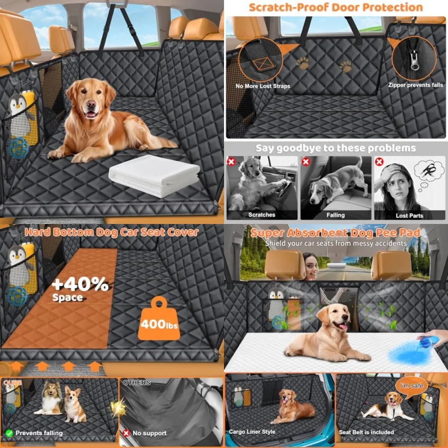 Hard Bottom Dog Car Seat Cover for Pets 100% Waterproof Seat Cover Hammock 600D Heavy Duty Scratch Proof Nonslip Durable Soft B
Hard Bottom Dog Car Seat Cover for Pets 100% Waterproof Seat Cover Hammock 600D Heavy Duty Scratch Proof Nonslip Durable Soft B