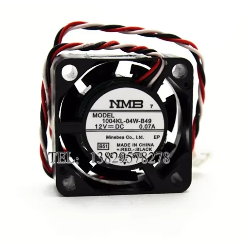 NMB-MAT 1004KL-04W-B49 B51 DC 12V 0.07A 25x25x10mm 3-wire Server Cooling Fan
NMB-MAT 1004KL-04W-B49 B51 DC 12V 0.07A 25x25x10mm 3-wire Server Cooling Fan