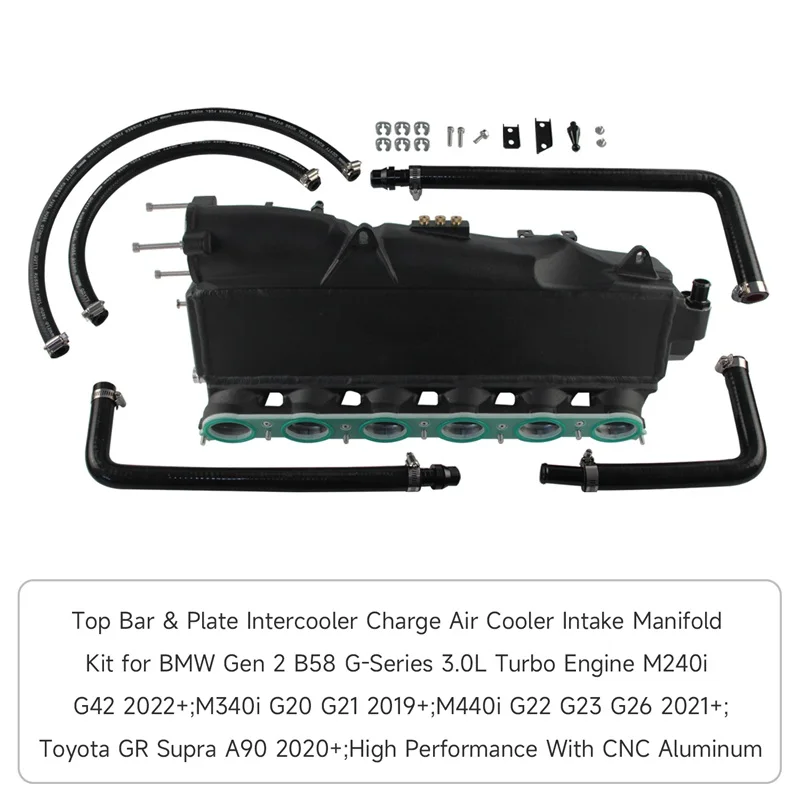 High Performance w/CNC Top Bar & Plate Intake Manifold Kit for BMW Gen 2 B58 G-Series 3.0L M240i-M440i ;Toyota GR Supra A90
High Performance w/CNC Top Bar & Plate Intake Manifold Kit for BMW Gen 2 B58 G-Series 3.0L M240i-M440i ;Toyota GR Supra A90