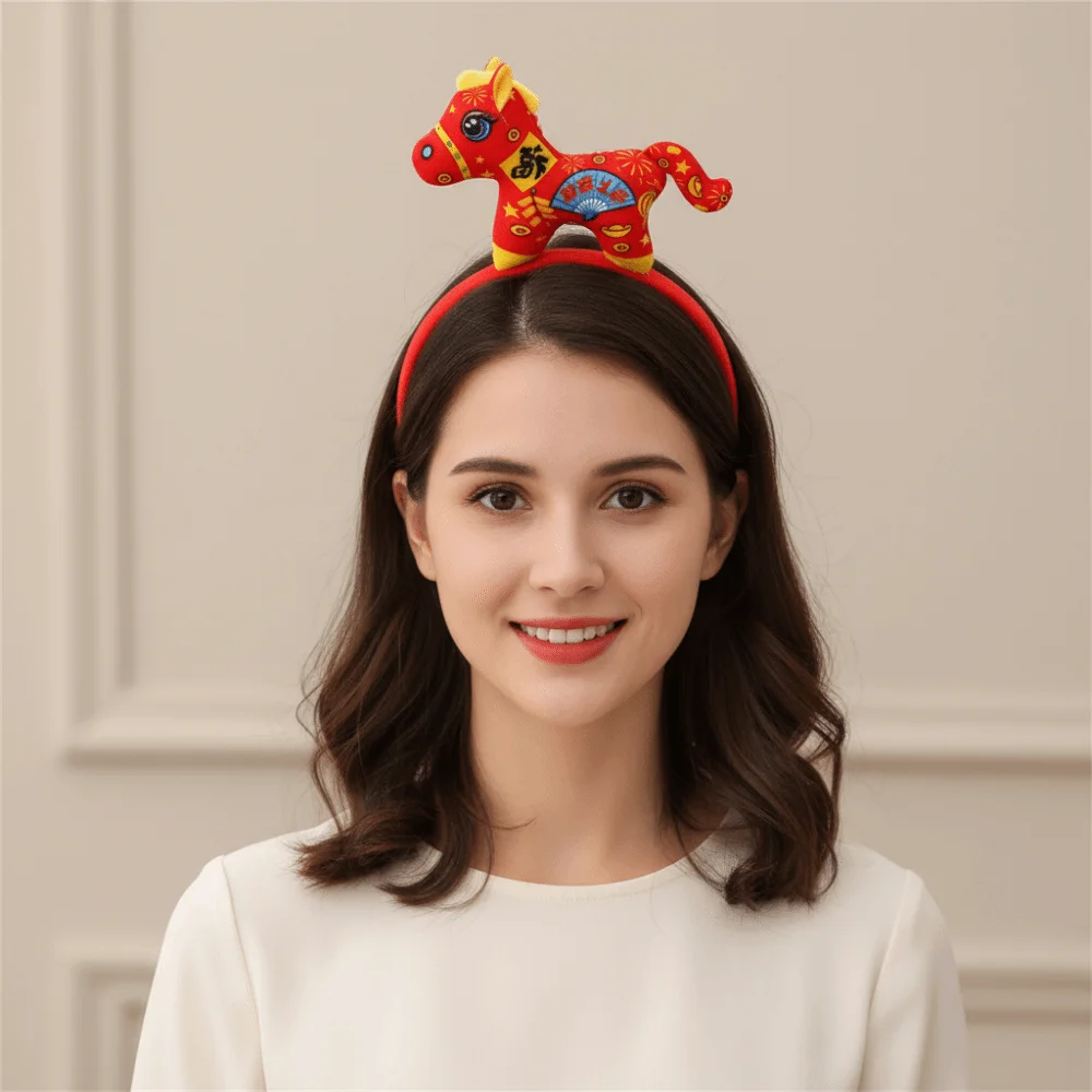 Exquisite Cartoon Horse Hair Hoop Pony Mascot New Year Headband Red Good Luck Headpiece Women
Exquisite Cartoon Horse Hair Hoop Pony Mascot New Year Headband Red Good Luck Headpiece Women