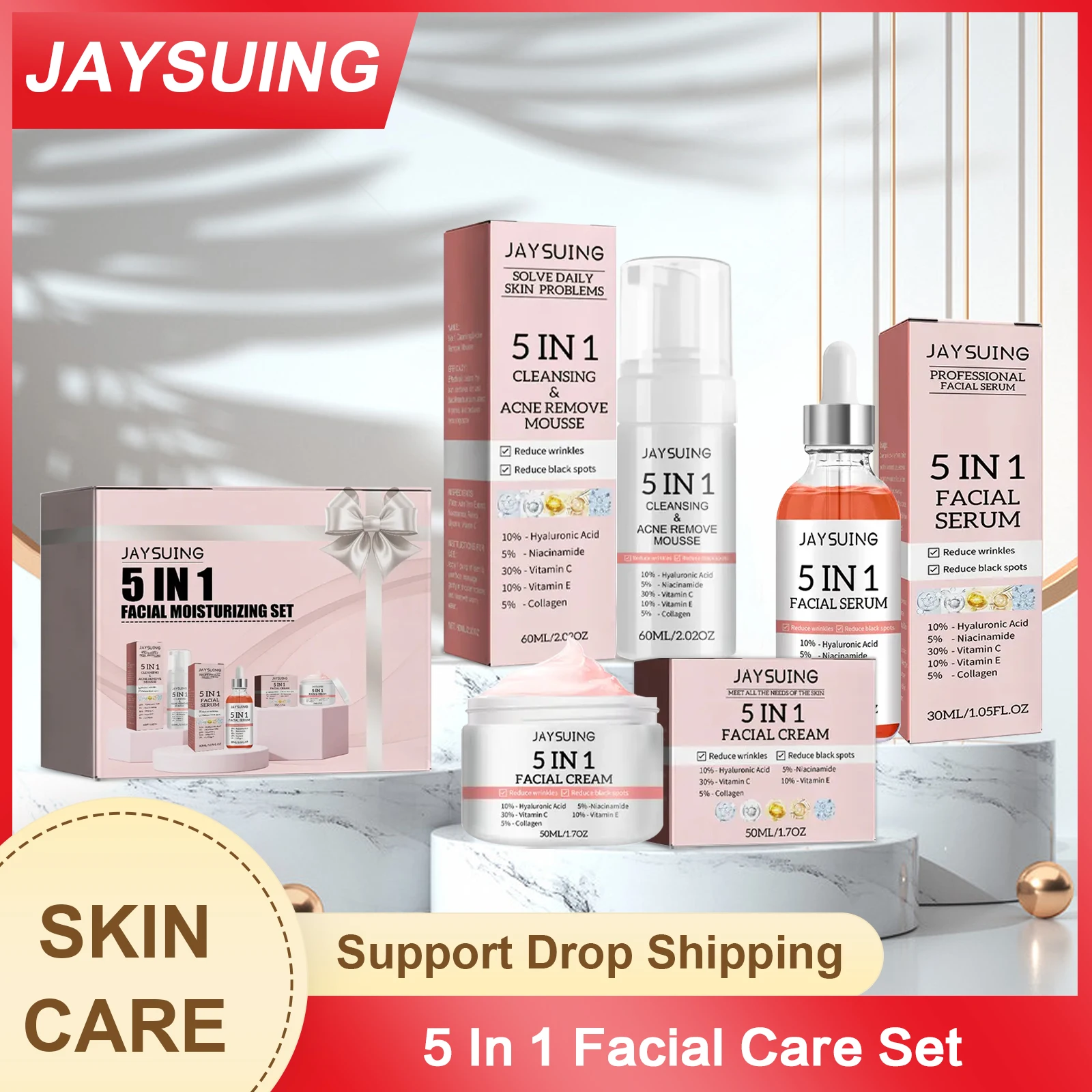 5 In 1 Anti Ag-ing Serum Fade Fine Lines Anti Wrin-kle Agin-g Lifting Tighten Remove Dark Sp-ot Pore Shrinking Whit-ening Cream
5 In 1 Anti Ag-ing Serum Fade Fine Lines Anti Wrin-kle Agin-g Lifting Tighten Remove Dark Sp-ot Pore Shrinking Whit-ening Cream
