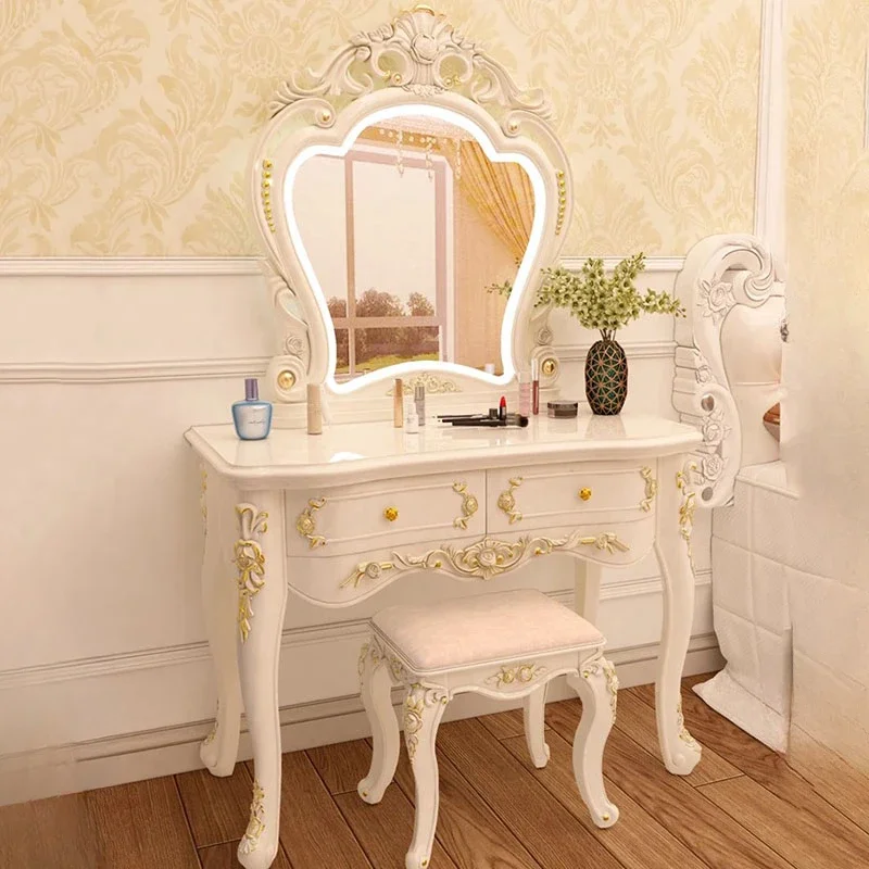 Modern Organizer Vanity Table Baby Study Desk Mirror Vanity Table Living Room White Tocador Maquillaje Bedroom Home Decoration
Modern Organizer Vanity Table Baby Study Desk Mirror Vanity Table Living Room White Tocador Maquillaje Bedroom Home Decoration
