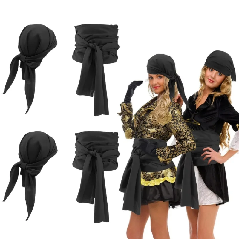 Pirate Medieval Renaissance Vintage Belt Headband Set Pirate Headscarf and Belt Set Halloween Cosplay Costume Party Props
Pirate Medieval Renaissance Vintage Belt Headband Set Pirate Headscarf and Belt Set Halloween Cosplay Costume Party Props