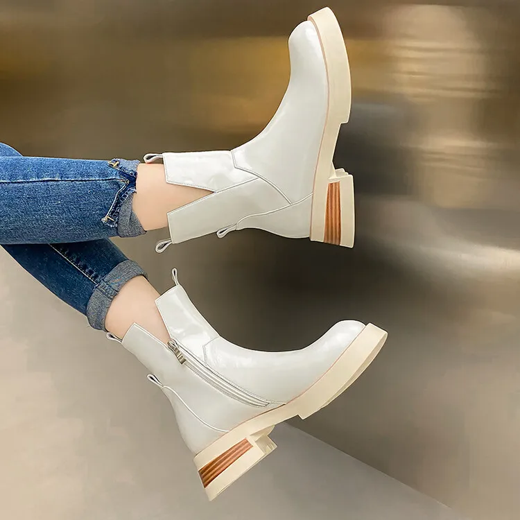 Black Real Leather Women Autumn Riding Boots Platform Short Cool Punk Knight Botas Side Zipper White Motorcycle Botines Femmes
Black Real Leather Women Autumn Riding Boots Platform Short Cool Punk Knight Botas Side Zipper White Motorcycle Botines Femmes