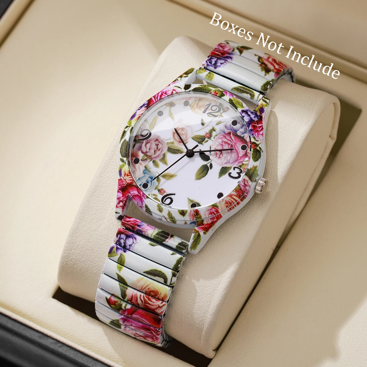Women's Elastic Band Watch Flower Print Pattern Suitable for Women and Girls (No Box)
Women's Elastic Band Watch Flower Print Pattern Suitable for Women and Girls (No Box)