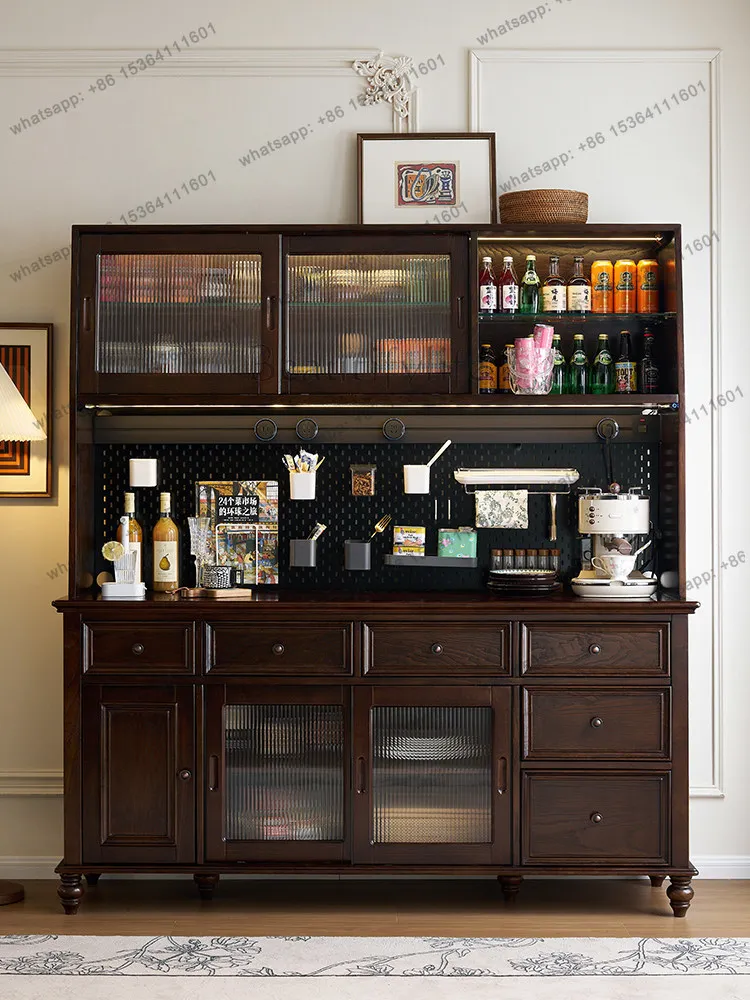 Retro all solid wood tea cabinet dining side multi-functional medium and ancient style living room coffee cabinet
Retro all solid wood tea cabinet dining side multi-functional medium and ancient style living room coffee cabinet