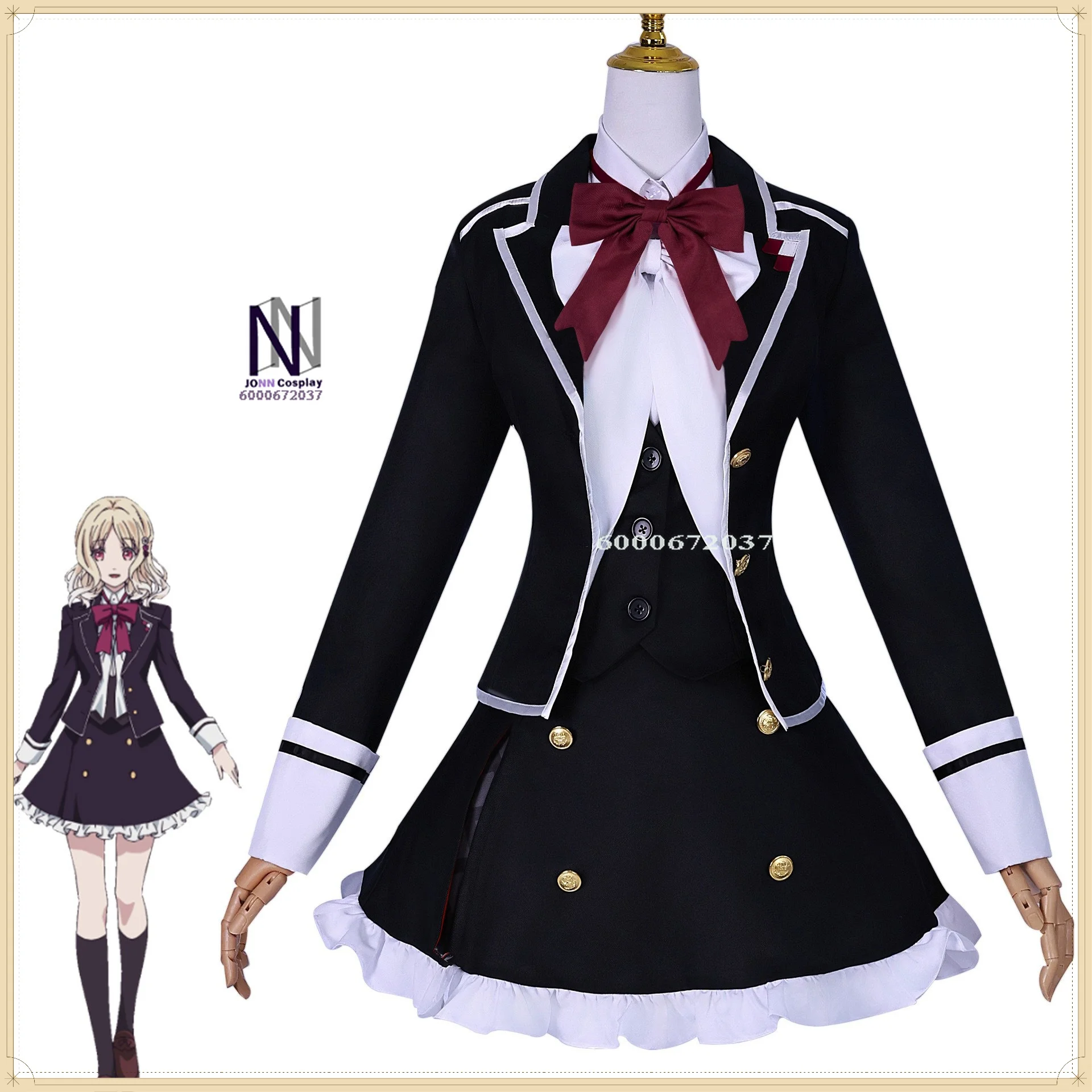 High quality Full Set Diabolik Lovers Komori Yui Cosplay costume Women Classic Character Outfit Anime clothes Halloween party
High quality Full Set Diabolik Lovers Komori Yui Cosplay costume Women Classic Character Outfit Anime clothes Halloween party