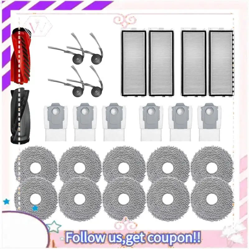 A50F-For Roborock Qrevo Curv Replacement Accessories Hepa Filter Mop Cloth Dust Bag Main Side Brush
A50F-For Roborock Qrevo Curv Replacement Accessories Hepa Filter Mop Cloth Dust Bag Main Side Brush