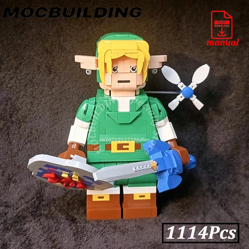 Linked Model Statue Brave of Time MOC Building Blocks Navieed Toys Mastered Sword Hyruled Shield Construction Gift for Boys Girl
Linked Model Statue Brave of Time MOC Building Blocks Navieed Toys Mastered Sword Hyruled Shield Construction Gift for Boys Girl
