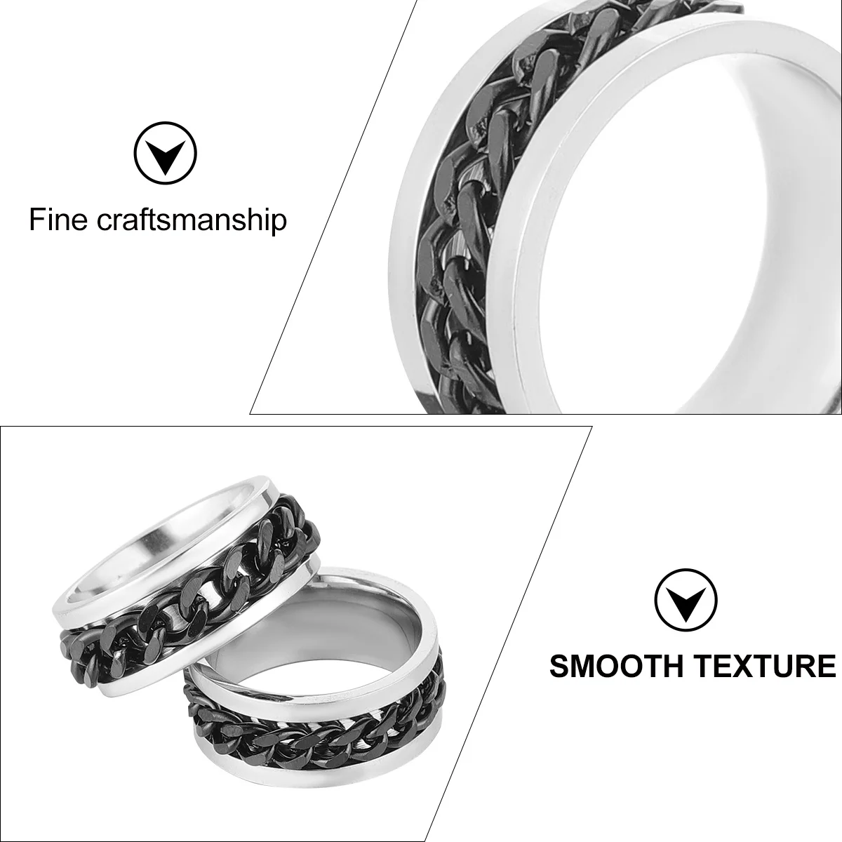 10Pcs Titanium Steel Men Rings Stainless Steel Chain Design Durable Stylish Fashion Ring Jewelry Wedding Birthday Gift
10Pcs Titanium Steel Men Rings Stainless Steel Chain Design Durable Stylish Fashion Ring Jewelry Wedding Birthday Gift