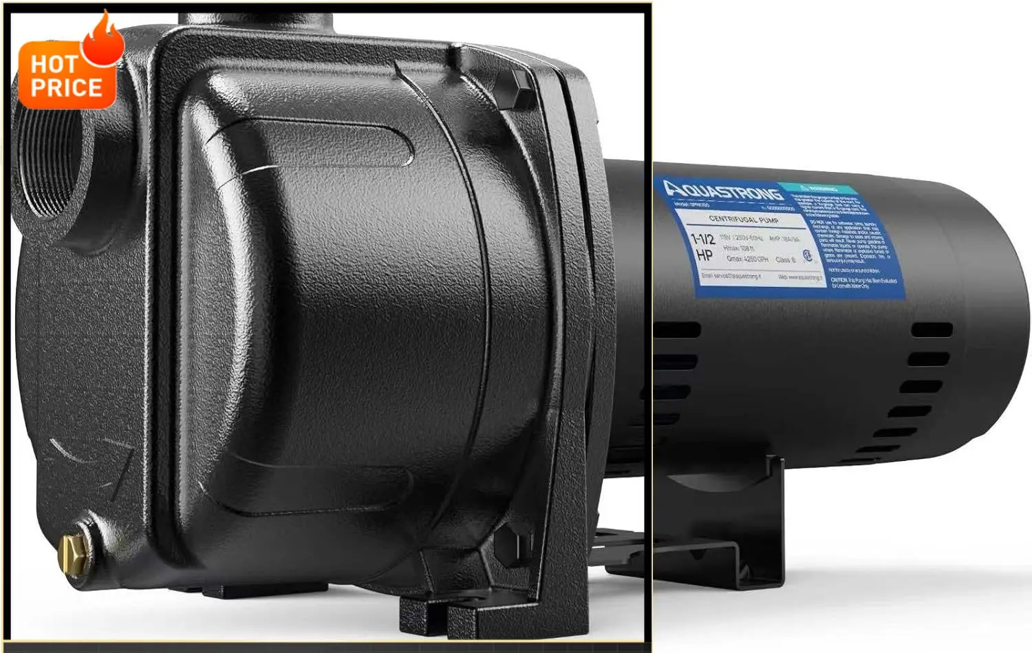 Бестселлер: Насос погружной/центробежный 1.5 л.с. для неглубоких скважин, 4250 галлонов в час, 115/230В, прочный чугунный бустерный насос для полива газонов и сада
Бестселлер: Насос погружной/центробежный 1.5 л.с. для неглубоких скважин, 4250 галлонов в час, 115/230В, прочный чугунный бустерный насос для полива газонов и сада