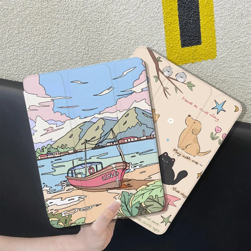 Smart PU Case for IPad 10.2 8th 9th Gen IPad Air 4 10.9 2020 Air 5 Ipad 2017 2018 9.7inch Small Boat Oil Painting Print PC Shell
Smart PU Case for IPad 10.2 8th 9th Gen IPad Air 4 10.9 2020 Air 5 Ipad 2017 2018 9.7inch Small Boat Oil Painting Print PC Shell