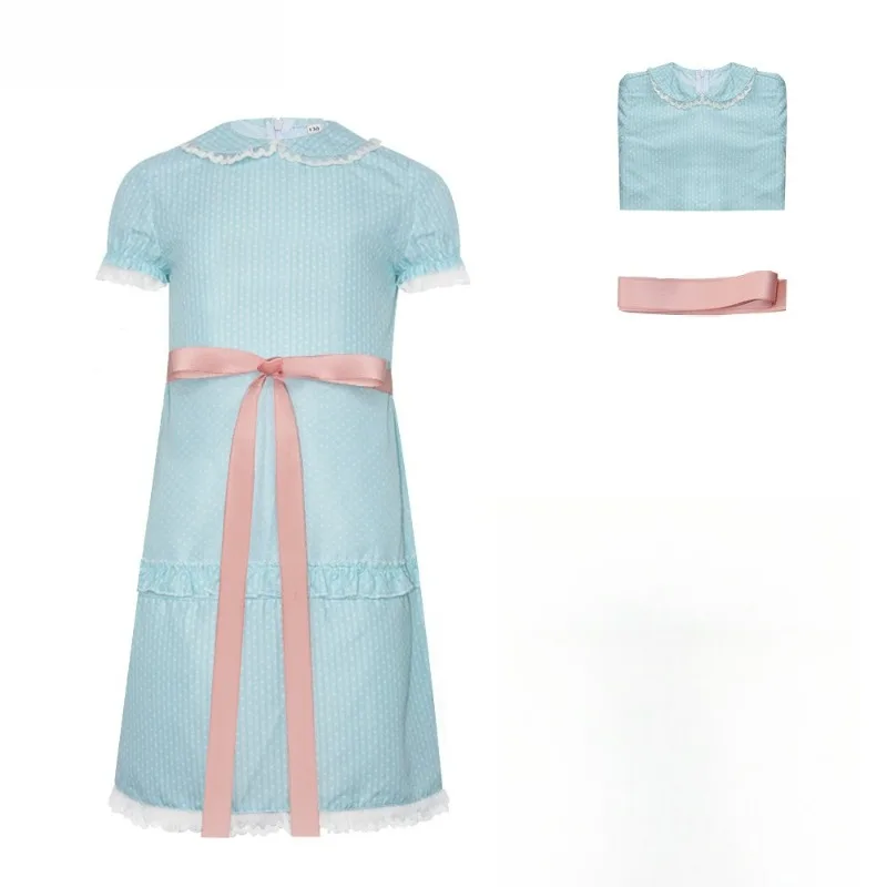 Halloween Horror Movie Twins Cosplay Costume Blue Dresses Uniform Suit for Women Girls Carnival Party Role Play Outfits
Halloween Horror Movie Twins Cosplay Costume Blue Dresses Uniform Suit for Women Girls Carnival Party Role Play Outfits