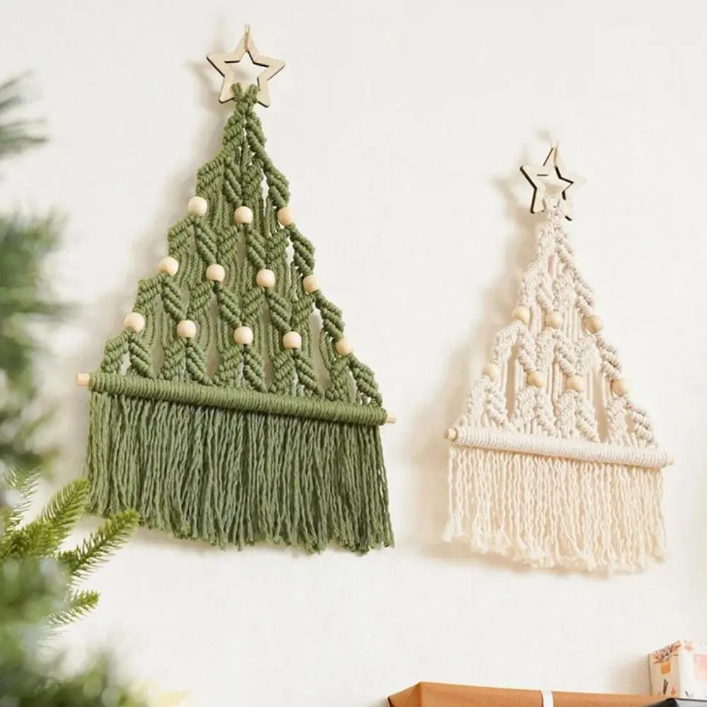 Woven Christmas Tree Macrame Tapestry Tassel Art Wall Hanging Pendant Aesthetic Decorative Cotton Rope Tapestry Apartment
Woven Christmas Tree Macrame Tapestry Tassel Art Wall Hanging Pendant Aesthetic Decorative Cotton Rope Tapestry Apartment