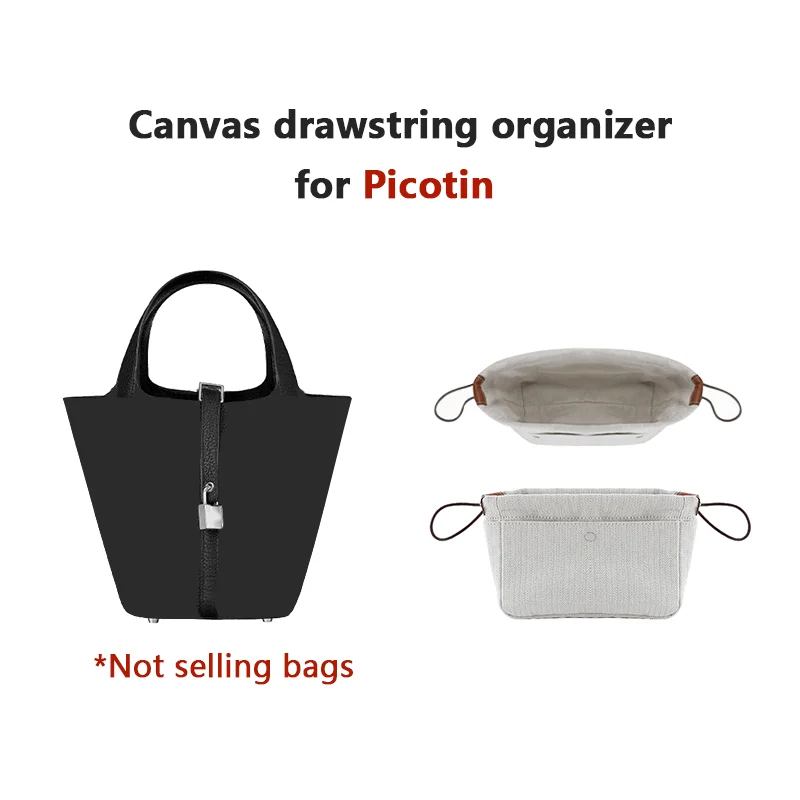 Soft Canvas Drawstring Storage Liner For Picotin18 22 Multi Pocket Inner Organizer Bag Lightweight Portable Daily Handbag
Soft Canvas Drawstring Storage Liner For Picotin18 22 Multi Pocket Inner Organizer Bag Lightweight Portable Daily Handbag