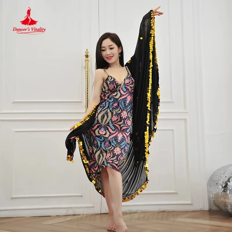 New Belly Dance Performance Scarf Gold Shining Chiffon Shawl Scarf Adult Women Oriental Dance Accessories Veil 250cm * 150cm
New Belly Dance Performance Scarf Gold Shining Chiffon Shawl Scarf Adult Women Oriental Dance Accessories Veil 250cm * 150cm