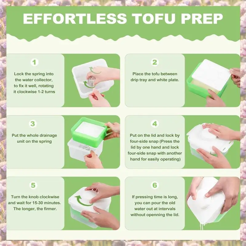 Tofu Press, Adjustable Tofu Press Dishwasher Safe, Large Vegan Tofu Presser Drainer With Drip Tray, Speed Up Removing
Tofu Press, Adjustable Tofu Press Dishwasher Safe, Large Vegan Tofu Presser Drainer With Drip Tray, Speed Up Removing