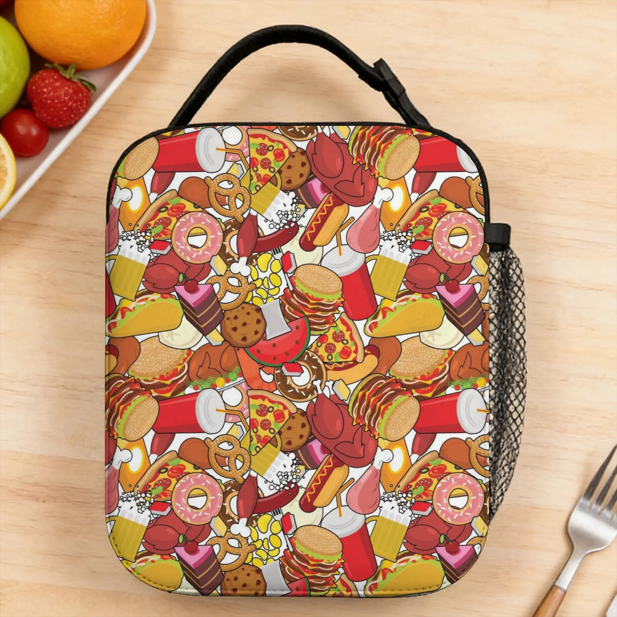 cute kawaii fast food meal print Lunch Bag Office Portable Lunch Box For Child Oxford Graphic Design Cooler Bag
cute kawaii fast food meal print Lunch Bag Office Portable Lunch Box For Child Oxford Graphic Design Cooler Bag