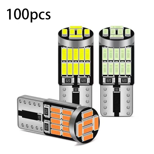 100pcs Canbus W5W T10 194 LED Car Light Bulb 26SMD 4014 Auto High Bright Wedge License Plate Clearance Dome Door Lamp 12V
100pcs Canbus W5W T10 194 LED Car Light Bulb 26SMD 4014 Auto High Bright Wedge License Plate Clearance Dome Door Lamp 12V