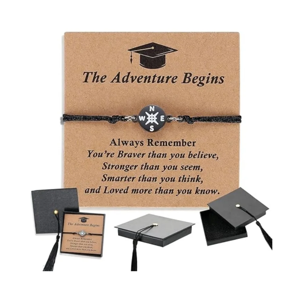The Adventure Begins Graduation Compass Bracelet Meaningful Keepsake Doctoral Cap Gift Box Compass Charm Wristband Adjustable
The Adventure Begins Graduation Compass Bracelet Meaningful Keepsake Doctoral Cap Gift Box Compass Charm Wristband Adjustable
