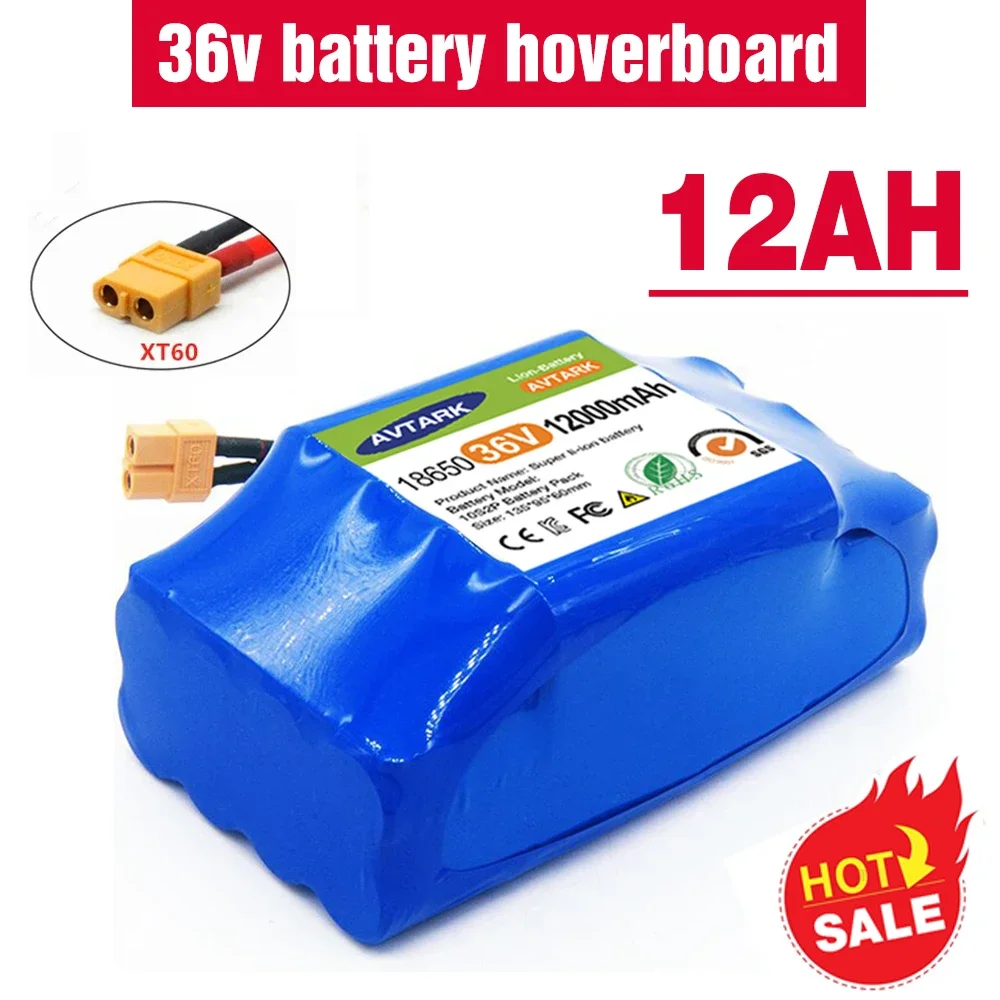 36V Rechargeable Li-ion Battery Pack 12000mAh 12Ah Lithium Ion Cell For Electric Self Balance Scooter Hoverboard Unicycle
36V Rechargeable Li-ion Battery Pack 12000mAh 12Ah Lithium Ion Cell For Electric Self Balance Scooter Hoverboard Unicycle