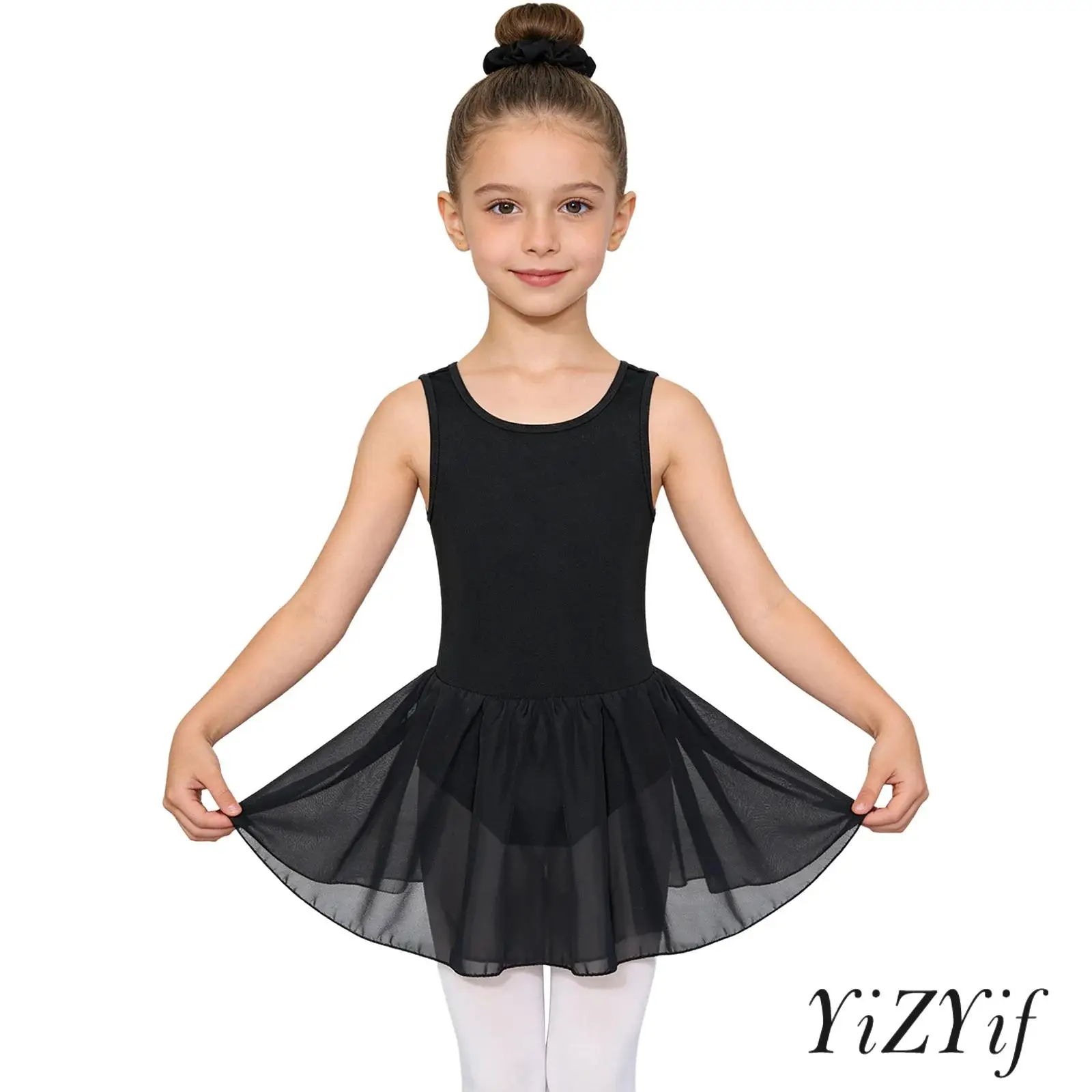 Kids Girls Gymnastics Dance Dress Sleeveless Crisscross Back Dresses with Hairband for Ballet Practice Lyric Ballet Dancewear
Kids Girls Gymnastics Dance Dress Sleeveless Crisscross Back Dresses with Hairband for Ballet Practice Lyric Ballet Dancewear