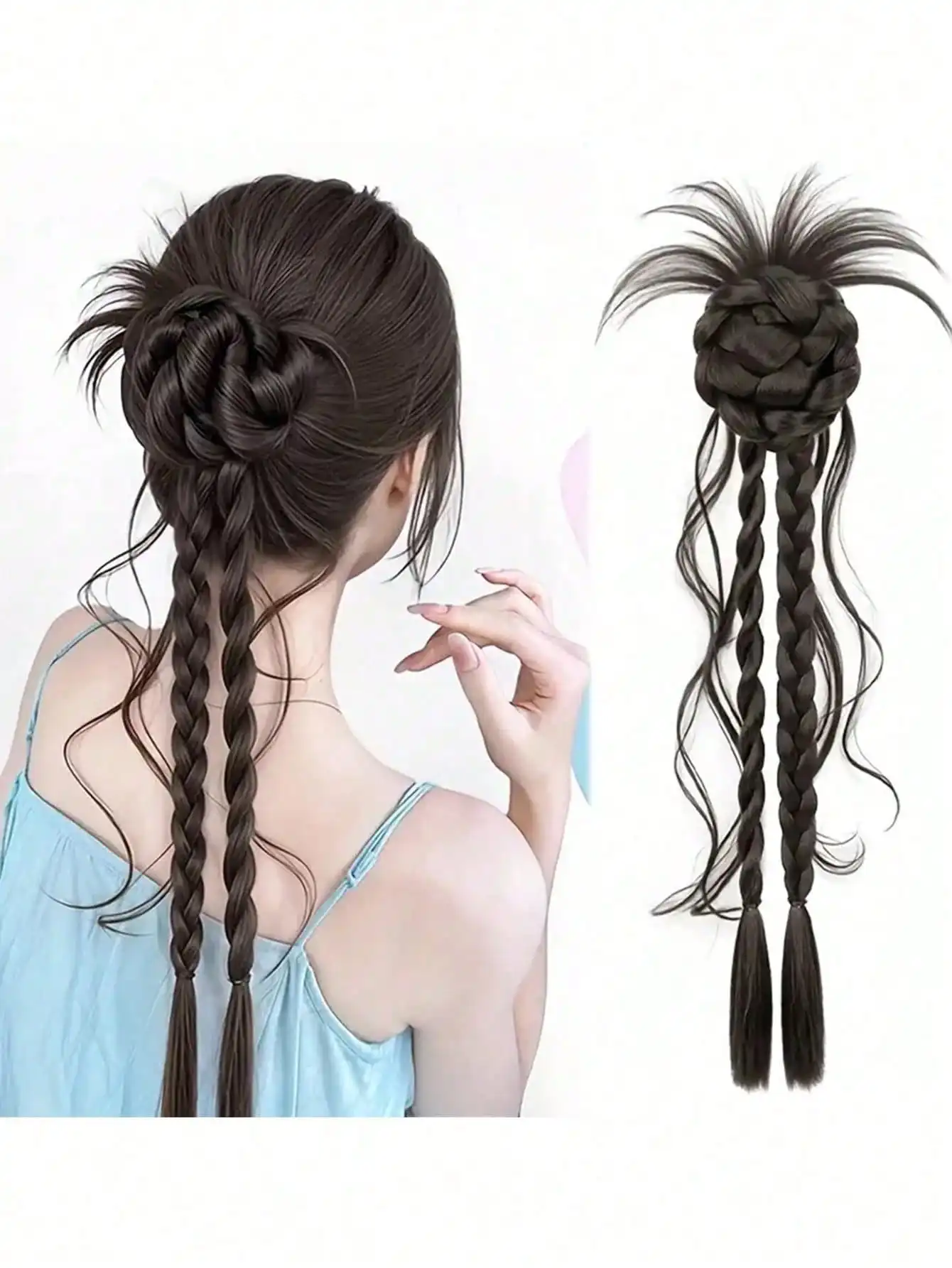 20" Long Floral Braid Dragon Whisker Twisted Ponytail - Synthetic Claw Clip, Curly Wave Hair Extensions For Women
20" Long Floral Braid Dragon Whisker Twisted Ponytail - Synthetic Claw Clip, Curly Wave Hair Extensions For Women