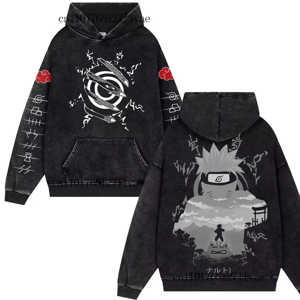 Uzumaki Naruto Silhouette Washed Hoodies Vintage Men's Women Harajuku Streetwear Oversized Cotton Pullover Coat Y2k Tops Anime
Uzumaki Naruto Silhouette Washed Hoodies Vintage Men's Women Harajuku Streetwear Oversized Cotton Pullover Coat Y2k Tops Anime