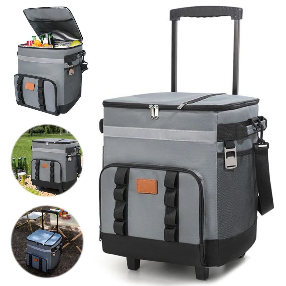 Insulated Rolling Cooler Bag Leak Proof Picnic Trolley Box Detachable Large Thermal Food Delivery Box for Camping Refrigerator
Insulated Rolling Cooler Bag Leak Proof Picnic Trolley Box Detachable Large Thermal Food Delivery Box for Camping Refrigerator