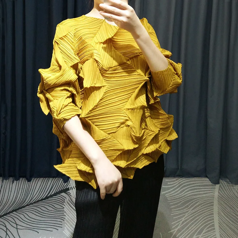 Many Color Casual Pleated T-shirt Women Irregular Design Loose Solid Color Pullover Tops Versatile 2025 New AL8161
Many Color Casual Pleated T-shirt Women Irregular Design Loose Solid Color Pullover Tops Versatile 2025 New AL8161