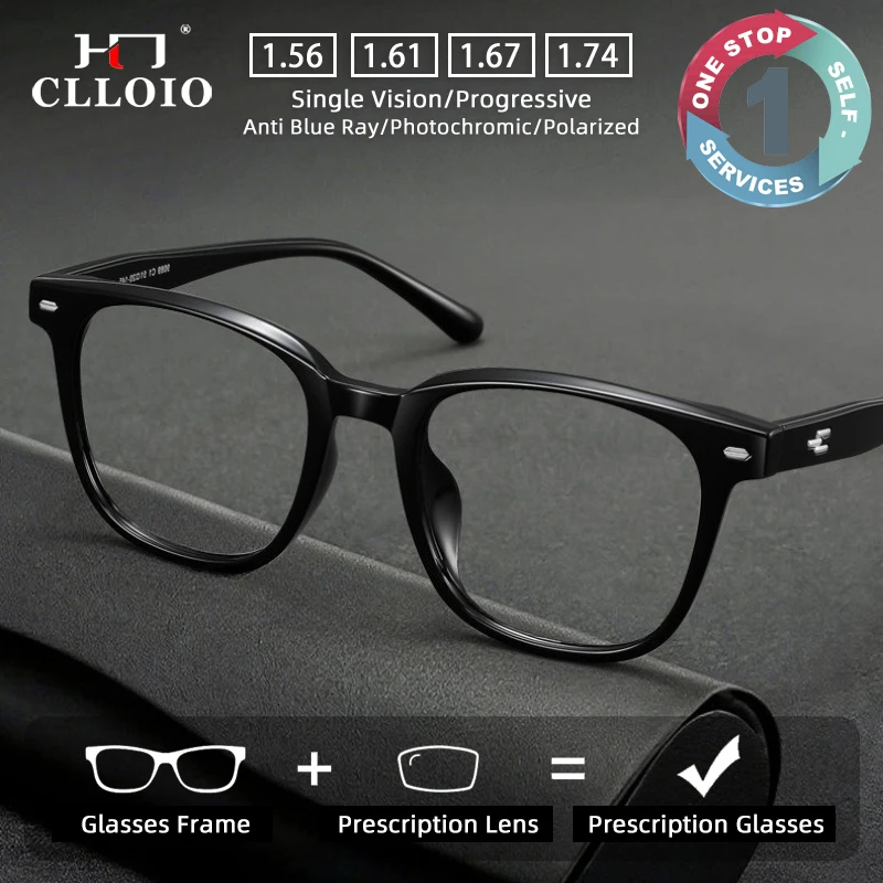 CLLOIO Ultralight Fashion TR90 Frame Prescription Glasses Blue Light Blocking Square Myopia Reading Glasses Progressive Eyewear
CLLOIO Ultralight Fashion TR90 Frame Prescription Glasses Blue Light Blocking Square Myopia Reading Glasses Progressive Eyewear