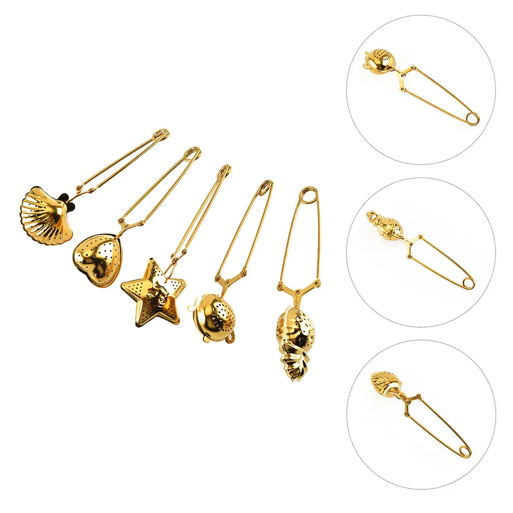 5Pcs Stainless Steel Tea Strainer with Clamp Golden Finish Rust Resistant Heat Cold Proof Fine Filter Holes Elegant Design Tea
5Pcs Stainless Steel Tea Strainer with Clamp Golden Finish Rust Resistant Heat Cold Proof Fine Filter Holes Elegant Design Tea