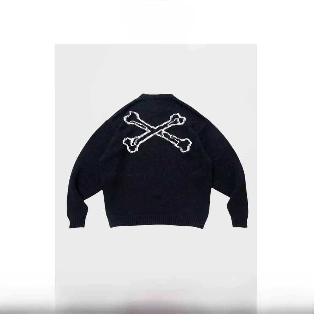 ARMTSWEATER Knitted round Ne Pullover Bone Print Sweater Casual Loose Fit Spring Autumn Winter Large Size Men's Faion
ARMTSWEATER Knitted round Ne Pullover Bone Print Sweater Casual Loose Fit Spring Autumn Winter Large Size Men's Faion