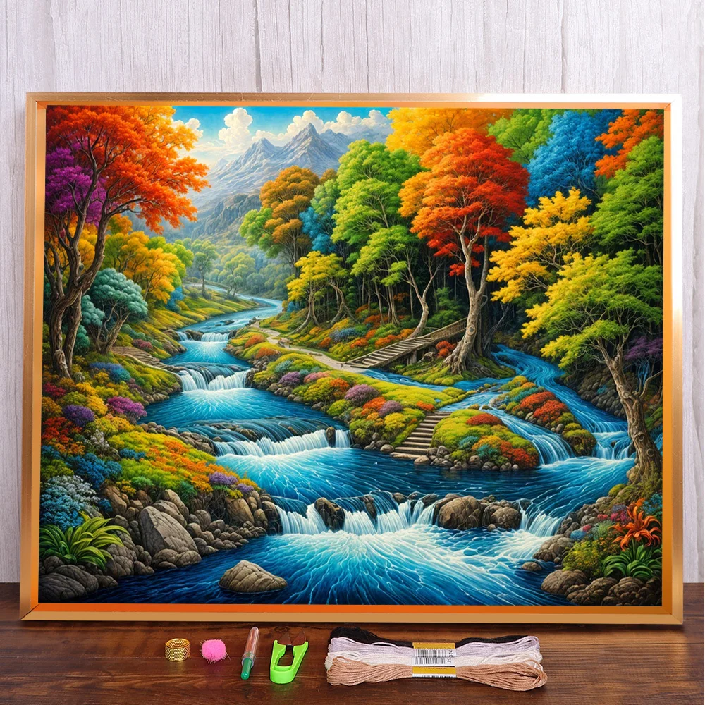 Landscape River In Forest Printed Canvas 11CT Cross Stitch Kit Embroidery Handiwork Craft Sewing Needlework Magic Floss Gift
Landscape River In Forest Printed Canvas 11CT Cross Stitch Kit Embroidery Handiwork Craft Sewing Needlework Magic Floss Gift