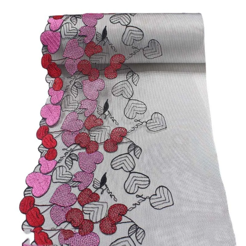 31Yards Black Tulle Heart Cherry Fabric Embroidery Lace Trim For Skirt Hem Clothes Lingerie Sewing Material DIY Apparel Dress
31Yards Black Tulle Heart Cherry Fabric Embroidery Lace Trim For Skirt Hem Clothes Lingerie Sewing Material DIY Apparel Dress