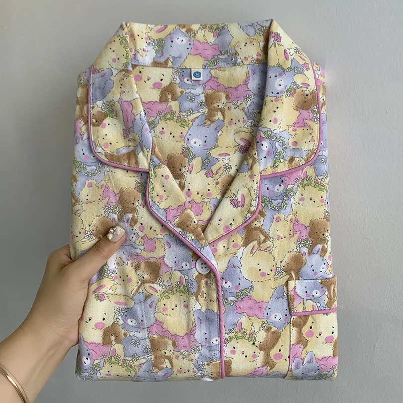 2025 Autumn Winter Brushed Homewear Womens Cartoon Pajamas Suit Pjs Loungewear Lady Sleepweawr Pure Cotton Nightwear Outfit
2025 Autumn Winter Brushed Homewear Womens Cartoon Pajamas Suit Pjs Loungewear Lady Sleepweawr Pure Cotton Nightwear Outfit