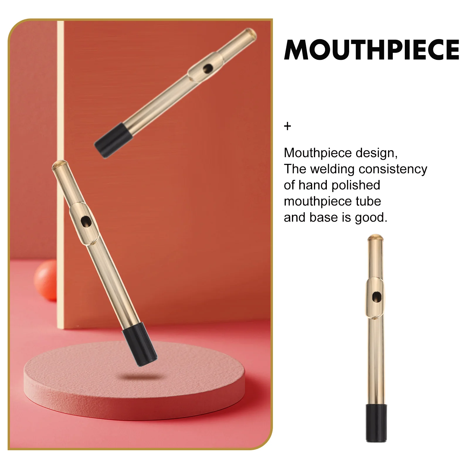 Sturdy Metal Flute Mouthpiece Smooth Surface Bright Color Durable Long Lasting Luster Professional Replacement Part Practical
Sturdy Metal Flute Mouthpiece Smooth Surface Bright Color Durable Long Lasting Luster Professional Replacement Part Practical
