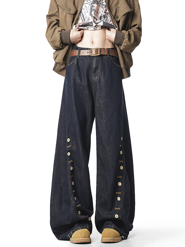 Cleanfit American High Street Deep Blue Men's Jeans Spring New Sle Trendy Brand Button Design Wide Leg Long Pants
Cleanfit American High Street Deep Blue Men's Jeans Spring New Sle Trendy Brand Button Design Wide Leg Long Pants