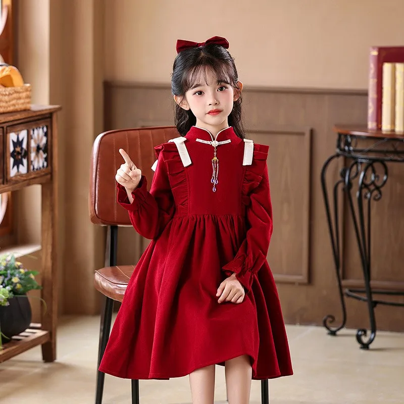 girl's evening dress cheongsam birthday princess dress for children spring and autumn3-10y
girl's evening dress cheongsam birthday princess dress for children spring and autumn3-10y