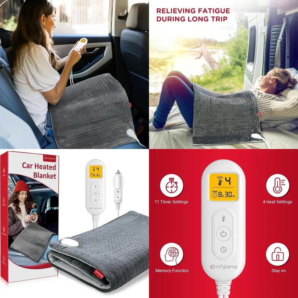 Автомобильное электрическое одеяло 12 В/24 В для облегчения боли в спине, 17 x 33 дюйма, 4 настройки нагрева, 11 автоматических выключений, портативное мини-дорожное одеяло для спины
Автомобильное электрическое одеяло 12 В/24 В для облегчения боли в спине, 17 x 33 дюйма, 4 настройки нагрева, 11 автоматических выключений, портативное мини-дорожное одеяло для спины