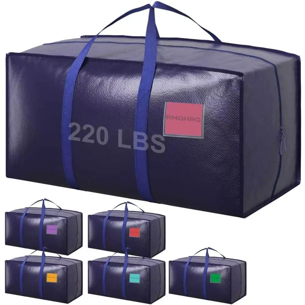 6 Pack Heavy Duty 210GSM Moving Bags with Full-Open Side Zipper, 93L 220lbs Waterproof Storage Totes for College Dorm Move-In, M
6 Pack Heavy Duty 210GSM Moving Bags with Full-Open Side Zipper, 93L 220lbs Waterproof Storage Totes for College Dorm Move-In, M