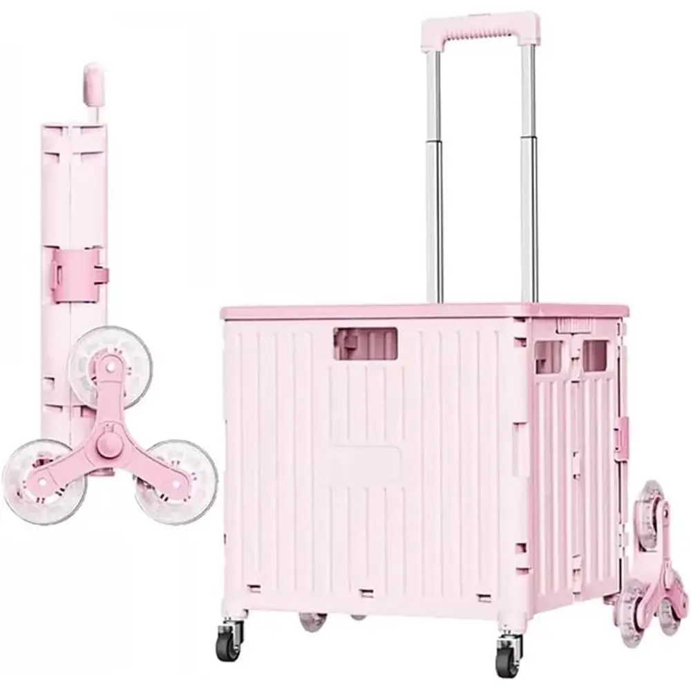 Складная 8-колесная тележка для покупок с раскладной конструкцией, портативная универсальная тележка розового цвета, вместимость 45 л
Складная 8-колесная тележка для покупок с раскладной конструкцией, портативная универсальная тележка розового цвета, вместимость 45 л