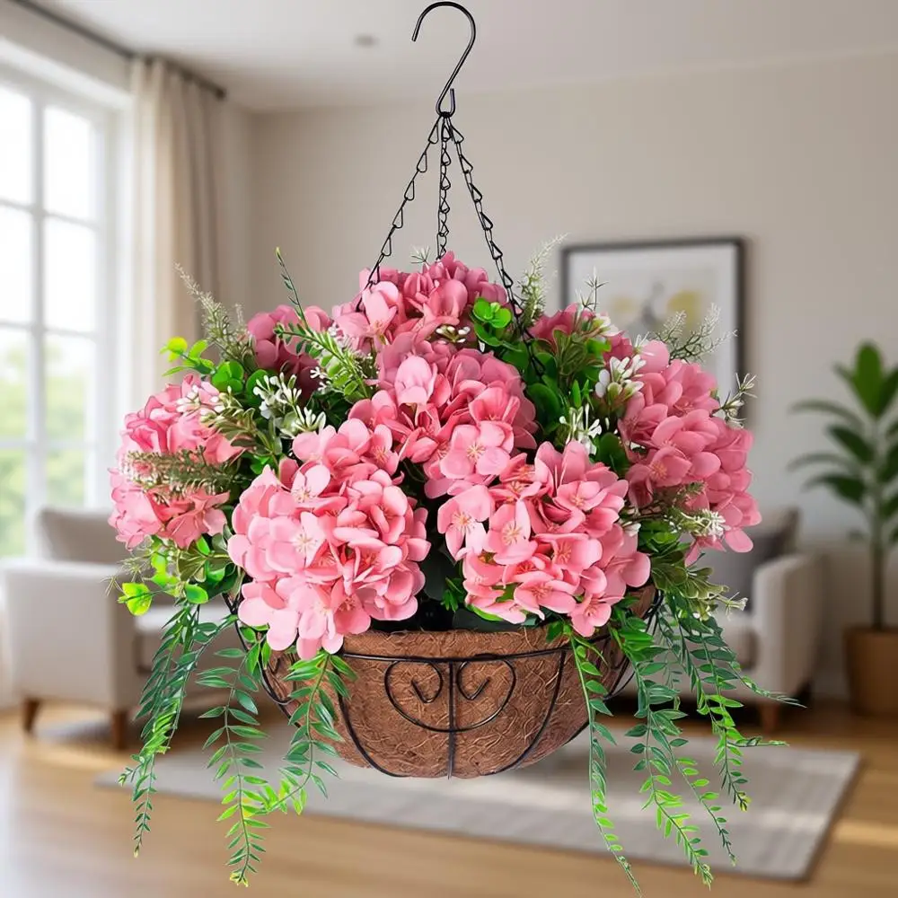 Искусственный висячий венок из шелковых гортензий для весеннего декора на улице или в помещении, идеально подходит для балкона и сада
Искусственный висячий венок из шелковых гортензий для весеннего декора на улице или в помещении, идеально подходит для балкона и сада