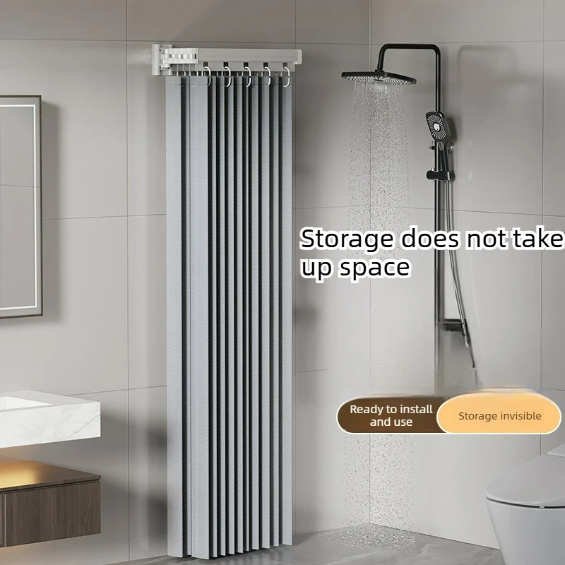 Складной занавес для душа без сверления – водонепроницаемая перегородка на присосках для разделения влажной и сухой зон
Складной занавес для душа без сверления – водонепроницаемая перегородка на присосках для разделения влажной и сухой зон