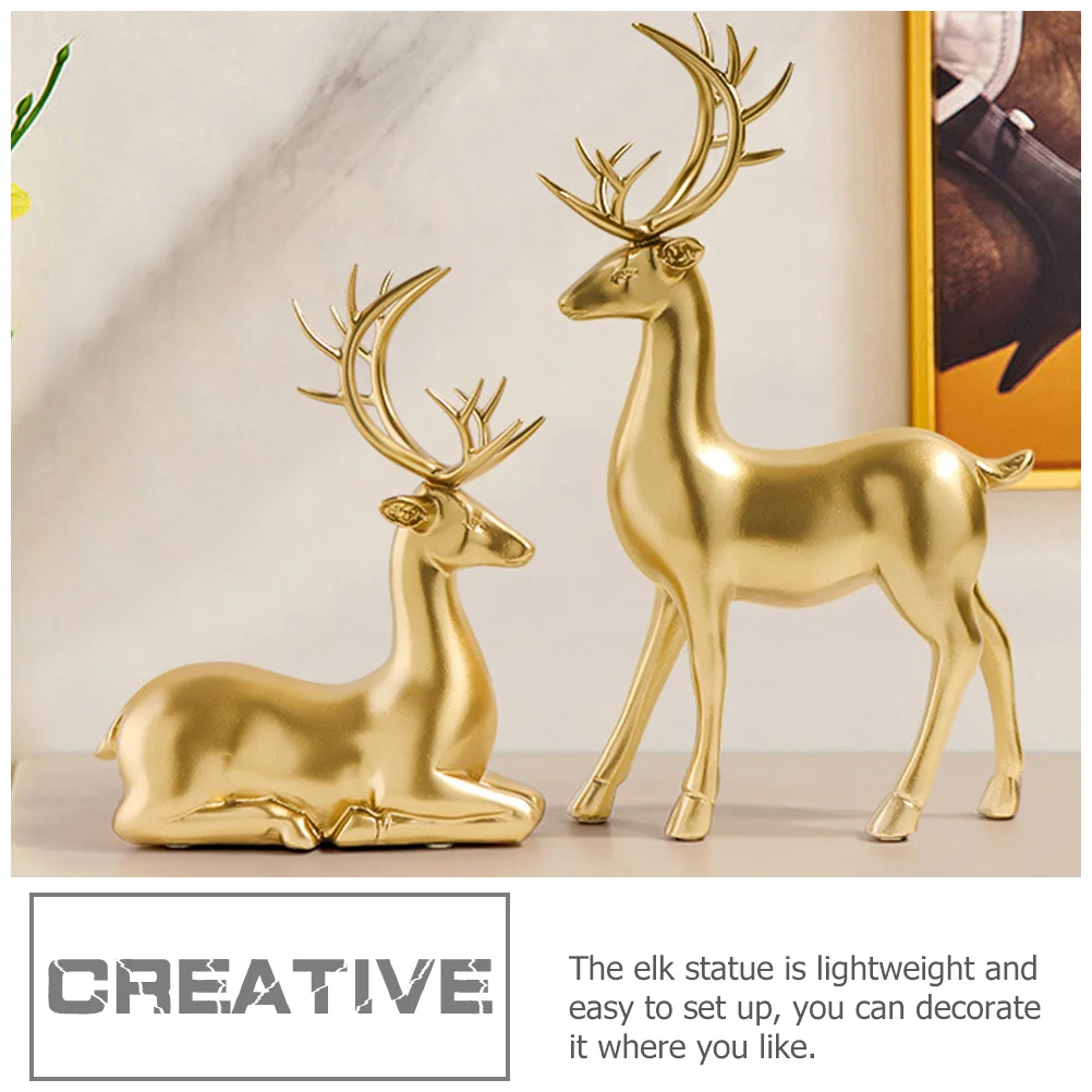 2Pcs Resin Elk Craft Christmas Ornament Xmas Elk Statue Desktop Decor Xmas Decoration Supply Festival Gift Christmas Ornament
2Pcs Resin Elk Craft Christmas Ornament Xmas Elk Statue Desktop Decor Xmas Decoration Supply Festival Gift Christmas Ornament
