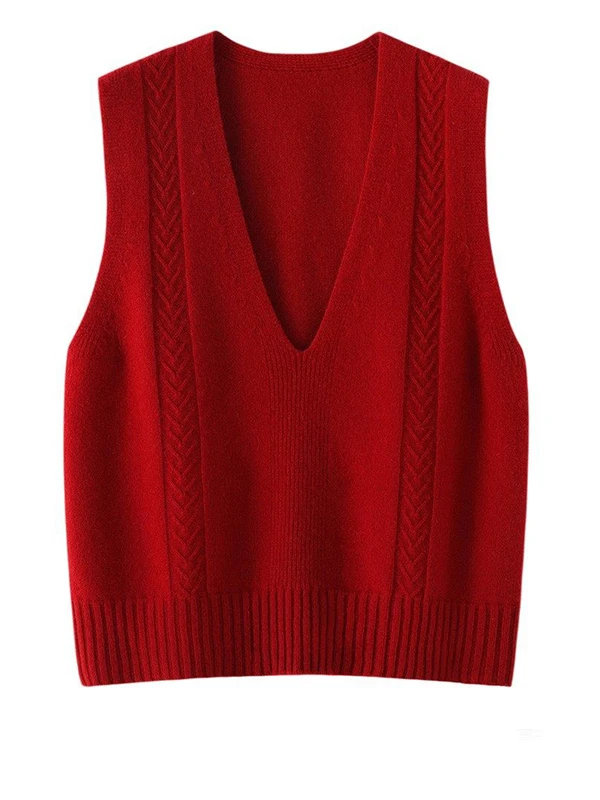Extra Large 300 Pou High End Red Knitted Vest Men's Loose V-Ne Svel Sweater for Autumn Winter Layering Sle
Extra Large 300 Pou High End Red Knitted Vest Men's Loose V-Ne Svel Sweater for Autumn Winter Layering Sle