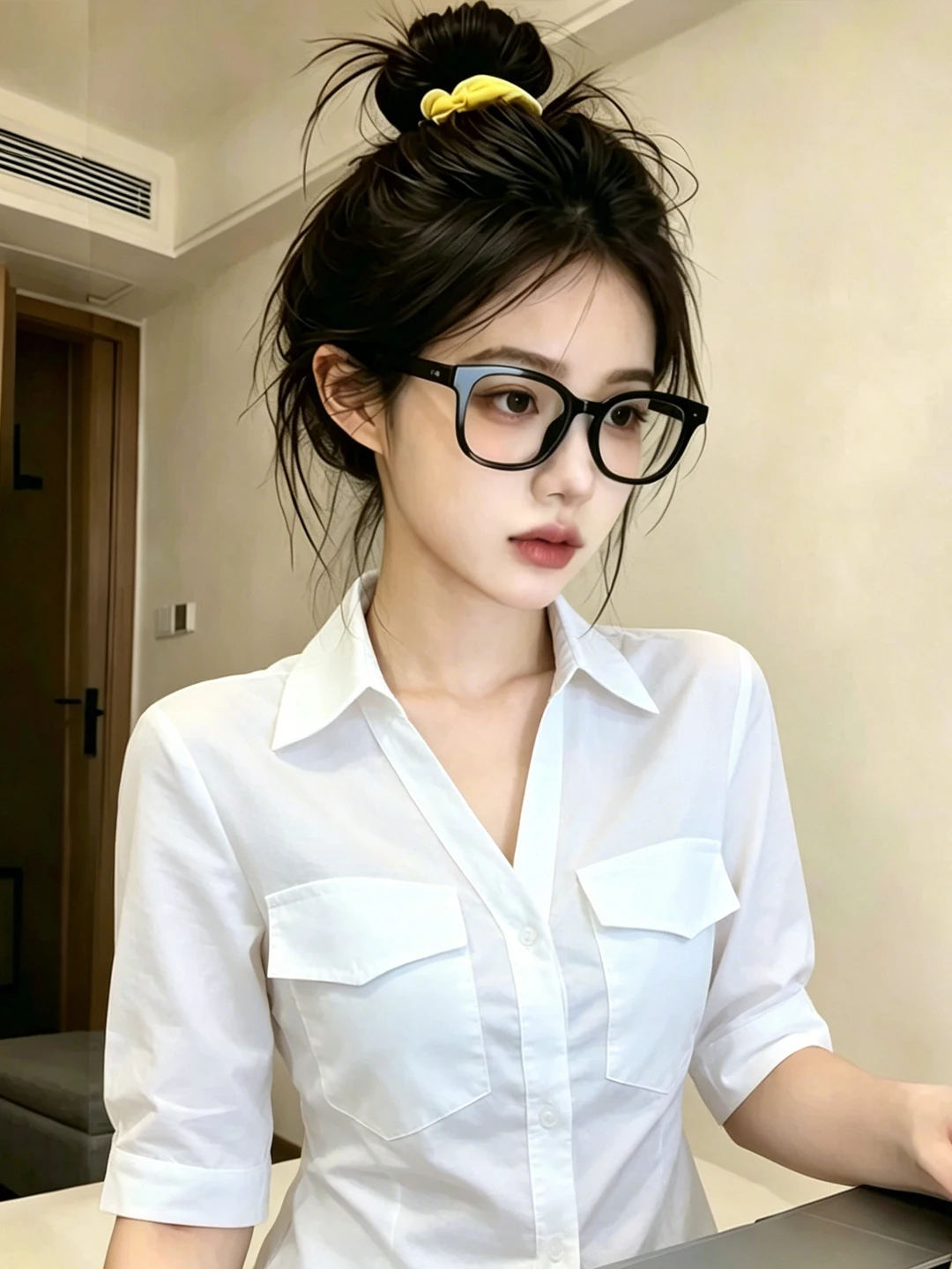 New Summer 2026 Women's Shirt V-Neck Short Sleeve White Slimming Commute Style Korean Version Polyester Fiber Thin Model
New Summer 2026 Women's Shirt V-Neck Short Sleeve White Slimming Commute Style Korean Version Polyester Fiber Thin Model