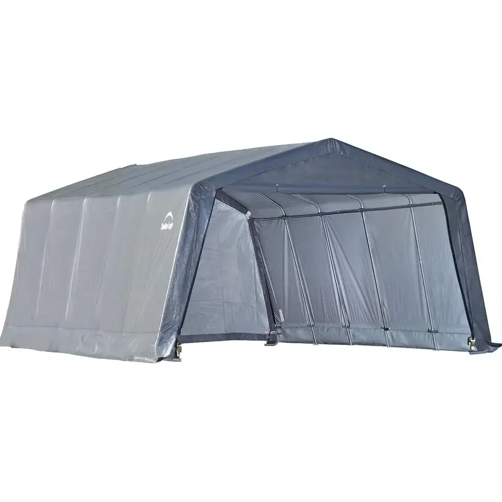 Peak Style Garage-in-a-Box, Grey, 12 x 20 x 8 t.
Peak Style Garage-in-a-Box, Grey, 12 x 20 x 8 t.