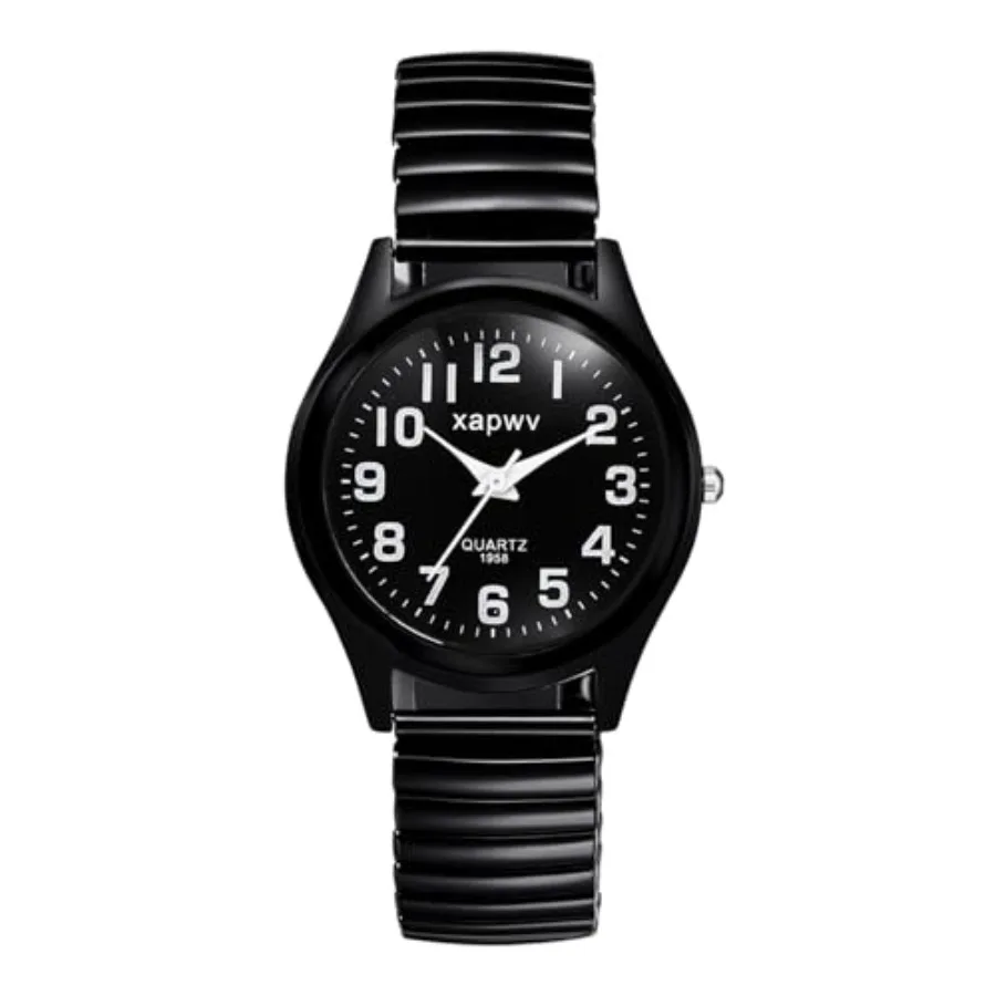 Mens Easy Reader Watches: Big Dial Elastic Strap Analog Quartz Wrist Watch for Men Waterproof Casual Dress Wristwatch Bracelet
Mens Easy Reader Watches: Big Dial Elastic Strap Analog Quartz Wrist Watch for Men Waterproof Casual Dress Wristwatch Bracelet