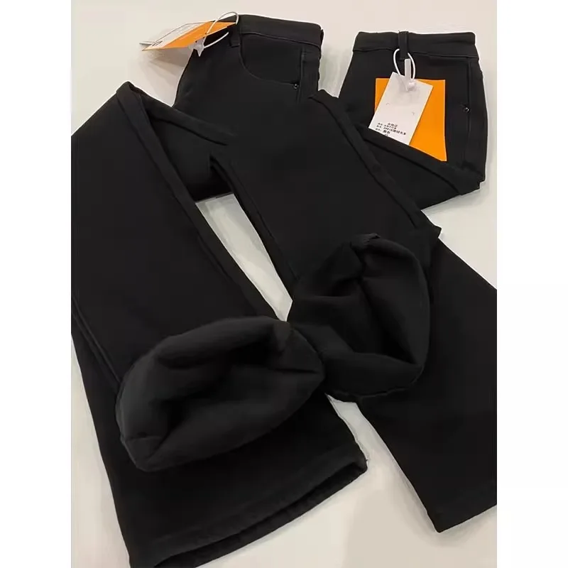 Black Fleece Lined Loose High Waist Bell Bottom Jeans Women's Autumn Winter Small Size 145cm Slimming Bell Pants
Black Fleece Lined Loose High Waist Bell Bottom Jeans Women's Autumn Winter Small Size 145cm Slimming Bell Pants